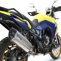 Exhaust compatible with Suzuki V-STROM DL 800 DE - SE 2023-2025, Hyper Sonic Titanium, Homologated legal slip-on exhaust including removable db killer and link pipe 