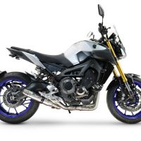 GPR exhaust compatible with  Yamaha Mt-09 2014-2016, Deeptone Inox, Racing full system exhaust, including removable db killer 