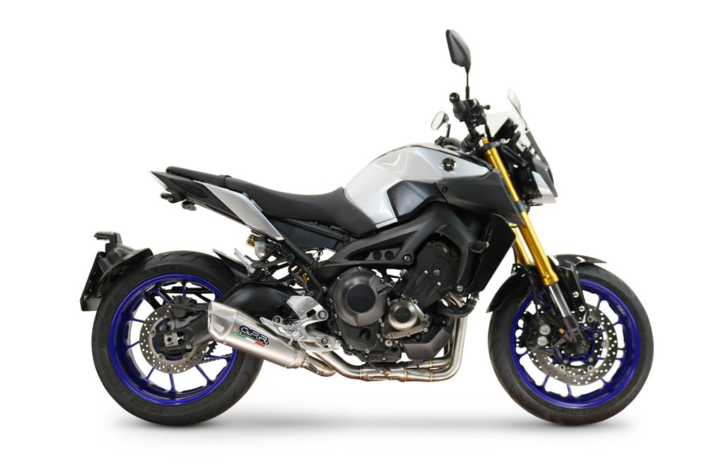 GPR exhaust compatible with  Yamaha Mt-09 2014-2020, GP-Revo Titanium, Racing full system exhaust, including removable db killer 