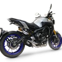 GPR exhaust compatible with  Yamaha Mt-09 2014-2020, GP-Revo Black Titanium, Homologated silencer for noise including full line,db killer and catalyst compliant for inspection 
