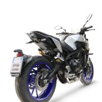 GPR exhaust compatible with  Yamaha Mt-09 2014-2020, GP-Revo Black Titanium, Homologated silencer for noise including full line,db killer and catalyst compliant for inspection 