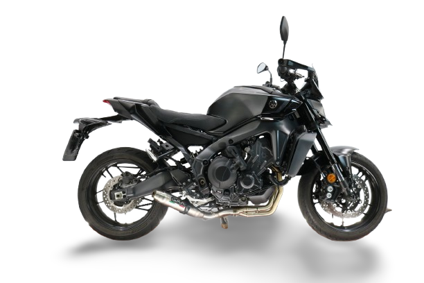 GPR exhaust compatible with  Yamaha Mt-09 2021-2024, Deeptone Inox, Racing full system exhaust, including removable db killer 