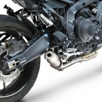GPR exhaust compatible with  Yamaha Mt-09 2025-2026, Deeptone Inox, Racing full system exhaust, including removable db killer 