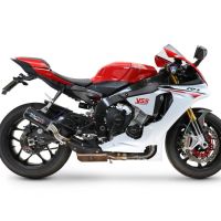 GPR exhaust compatible with  Yamaha Yzf R1-R1-M 2017-2019, M3 Black Titanium, Homologated legal slip-on exhaust including removable db killer and link pipe 