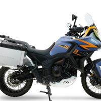 GPR TECH compatible with  Zontes 703 F 2025/2026 GPR TECH Pair of side cases aluminum made, silver color with specific pannier holder Capacity 38 LT. + 38 LT.