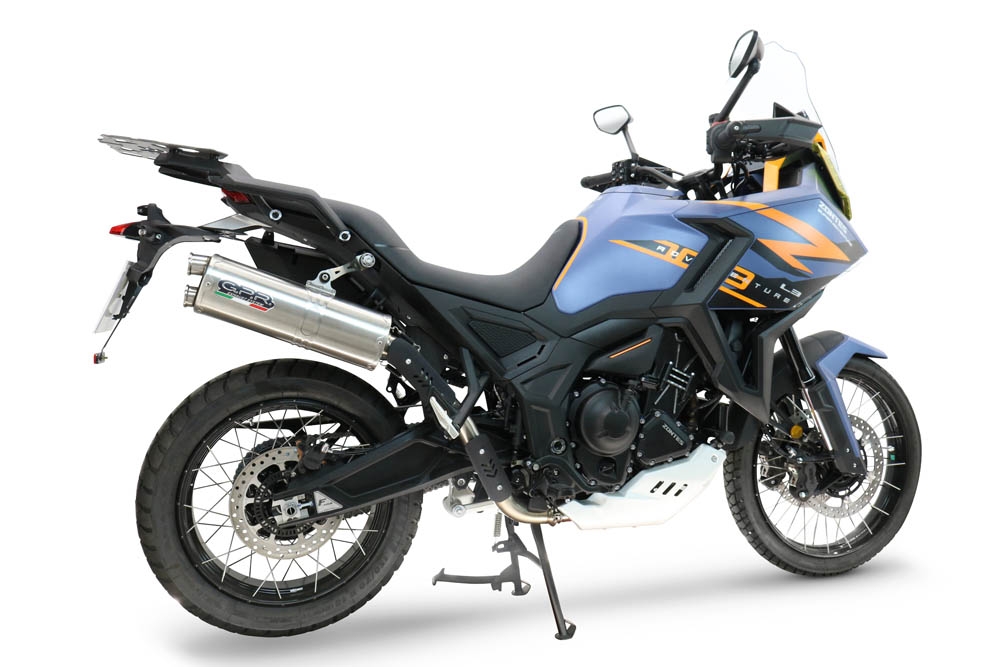 GPR exhaust compatible with  Zontes 703 F 2025-2026, Dual Inox, Racing slip-on exhausts including link pipe and removable db killer 