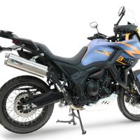 GPR exhaust compatible with  Zontes 703 F 2025-2026, Dual Inox, Racing slip-on exhausts including link pipe and removable db killer 