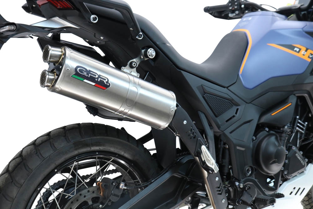 GPR exhaust compatible with  Zontes 703 F 2025-2026, Dual Inox, Racing slip-on exhausts including link pipe and removable db killer 