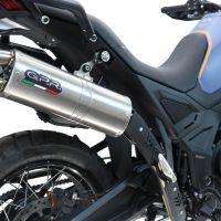 GPR exhaust compatible with  Zontes 703 F 2025-2026, Dual Inox, Racing slip-on exhausts including link pipe and removable db killer 