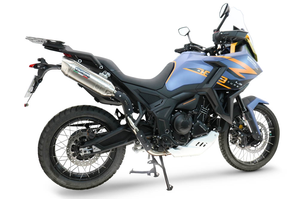 GPR exhaust compatible with  Zontes 703 F 2025-2026, Furore-X Acciaio Inox, Homologated legal slip-on exhaust including removable db killer and link pipe 