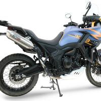 GPR exhaust compatible with  Zontes 703 F 2025-2026, Furore-X Acciaio Inox, Homologated legal slip-on exhaust including removable db killer and link pipe 