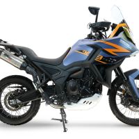 GPR exhaust compatible with  Zontes 703 F 2025-2026, Furore-X Titanio, Homologated legal slip-on exhaust including removable db killer and link pipe 