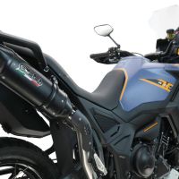 GPR exhaust compatible with  Zontes 703 F 2025-2026, Furore-X Titanio Nero, Homologated legal slip-on exhaust including removable db killer and link pipe 