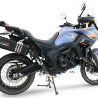 GPR exhaust compatible with  Zontes 703 F 2025-2026, Hyper Sonic Titanium, Homologated legal slip-on exhaust including removable db killer and link pipe 