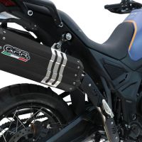 GPR exhaust compatible with  Zontes 703 F 2025-2026, Hyper Sonic Titanium, Homologated legal slip-on exhaust including removable db killer and link pipe 