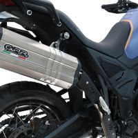 GPR exhaust compatible with  Zontes 703 F 2025-2026, Hyper Sonic Black Titanium, Homologated legal slip-on exhaust including removable db killer and link pipe 