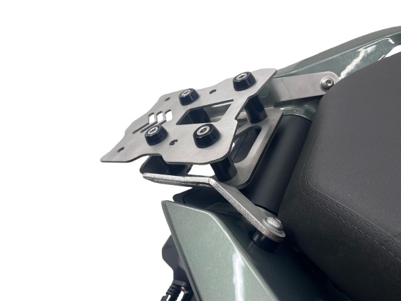 Roof rack GPR TECH compatible with  Zontes 368 G 2025/2026 GPR TECH Specific rear rack Top Case ALPITECH 26 > 35 LT Rear rack,stainless steel made with 4 anchor points